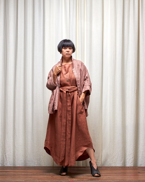 THE ADLER duster dresshirt - Musk Stripe MADE-TO-ORDER