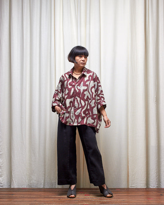 STRIKER trousers - Black Linen MADE-TO-ORDER