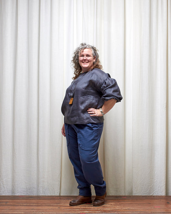 LAZY SUSAN pants - Crushed Dusty Navy