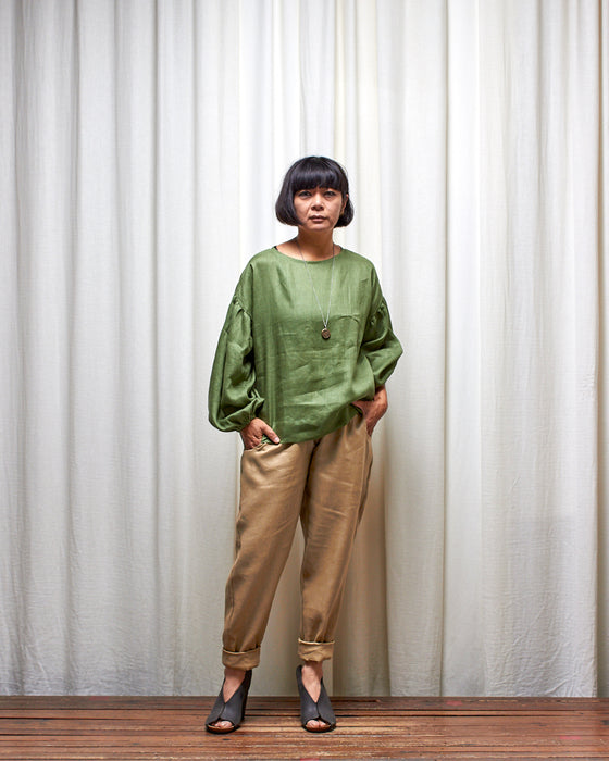 THE BOTANIST top - Herb Garden Green