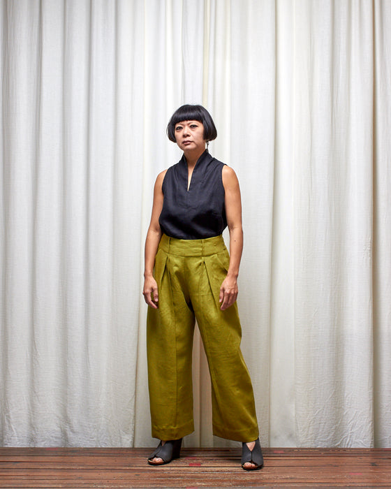 THE NARRATOR top - Black Linen