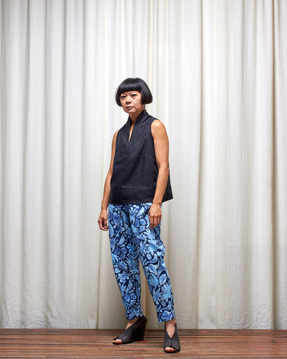 THE NARRATOR top - Black Linen