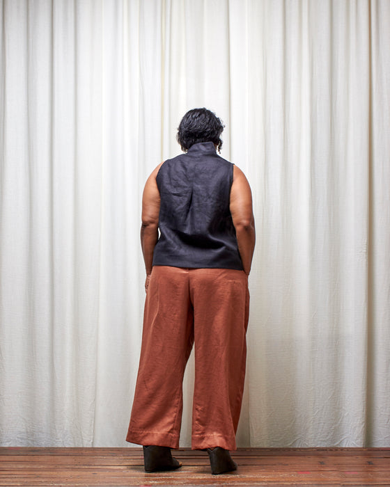 THE NARRATOR top - Black Linen *RESTOCK MARCH 2026