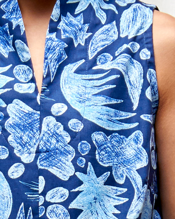 THE NARRATOR top - Blue Motifs