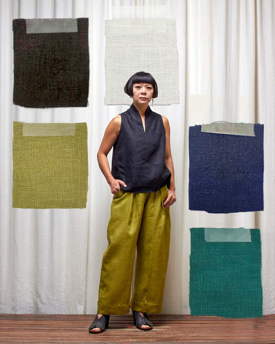 CUSTOM COLOUR LINEN - THE NARRATOR top MADE-TO-ORDER