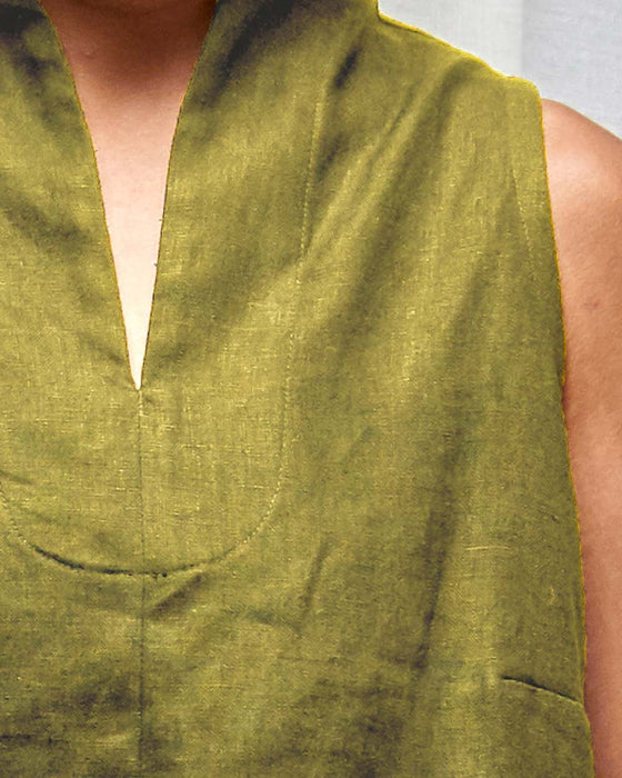 CUSTOM COLOUR LINEN - THE NARRATOR top MADE-TO-ORDER