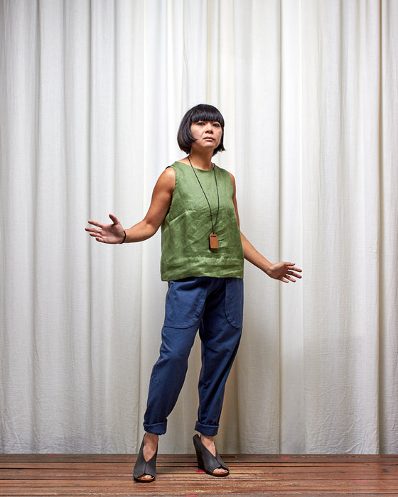 THE WRITER top - Herb Garden Green