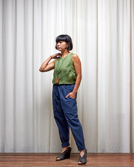 THE WRITER top - Herb Garden Green