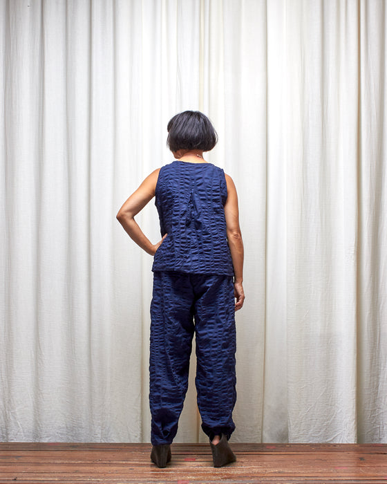 THE WRITER top - Navy Seersucker LAST CHANCE