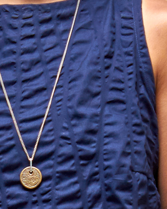 THE WRITER top - Navy Seersucker LAST CHANCE