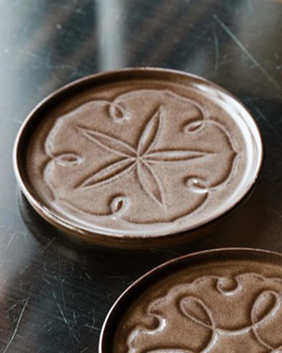 PORCELAIN DISH Carved Flower - Moonflower