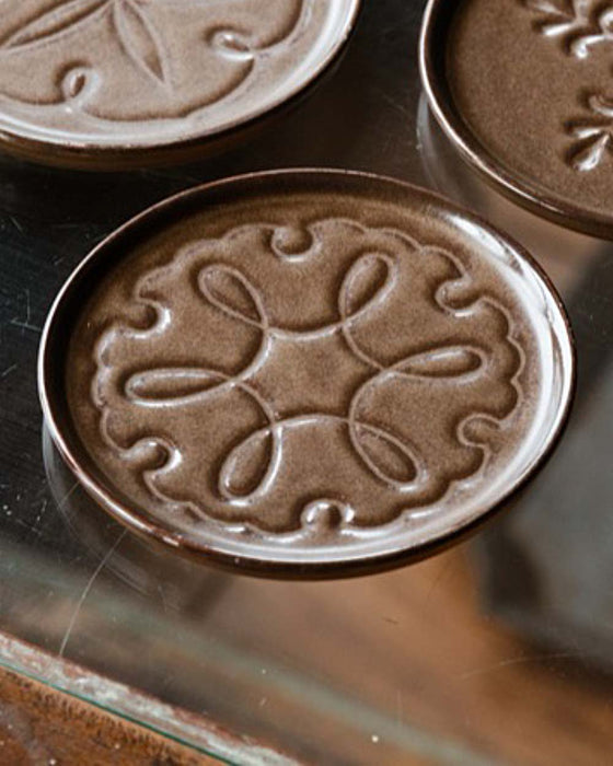PORCELAIN DISH Carved Flower - Snowflake