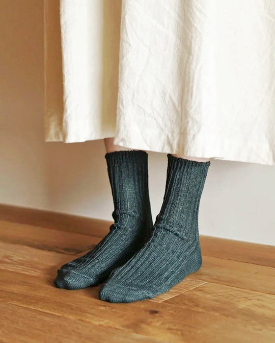 PRAHA socks - Linen Ribbed