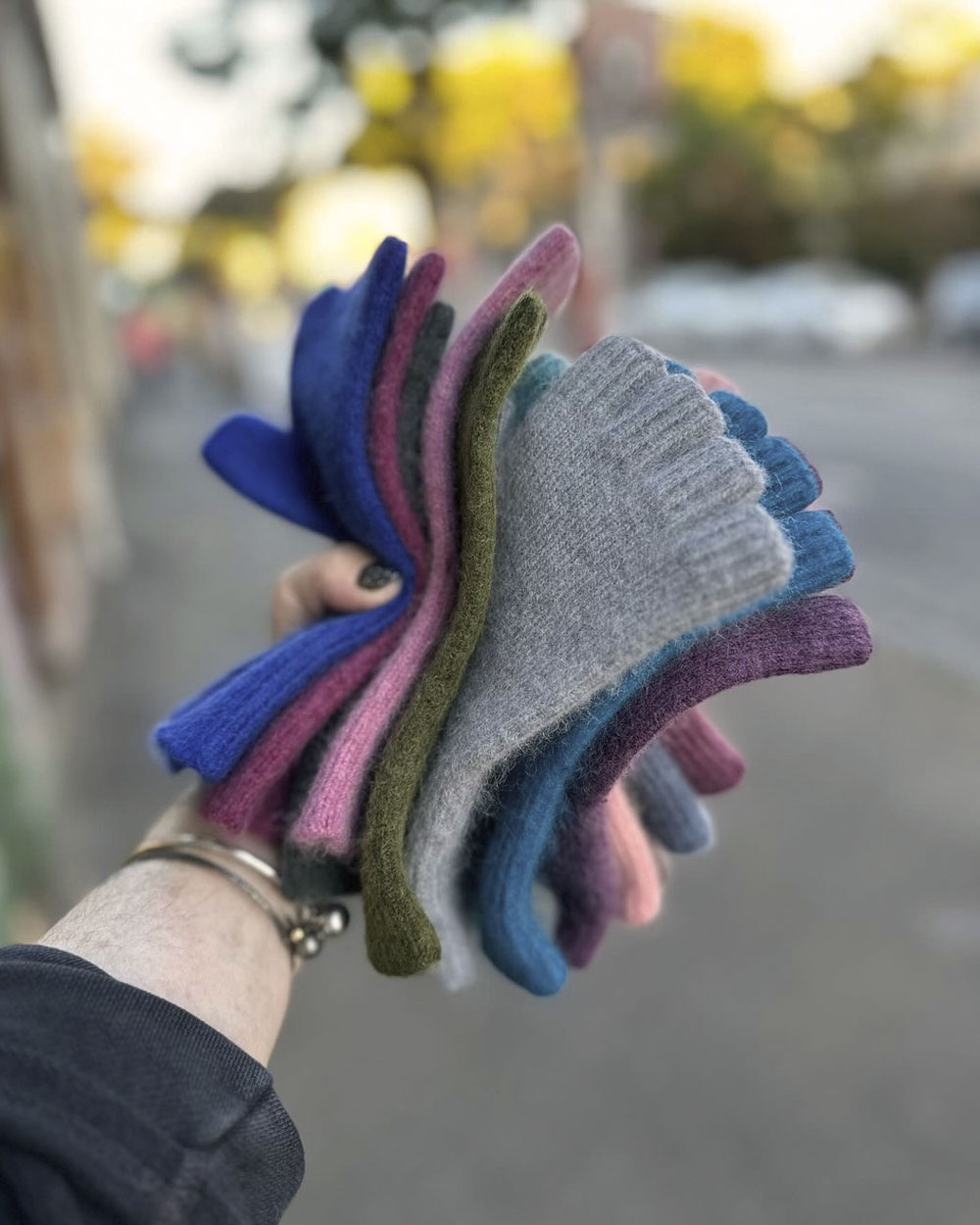 FINGERLESS GLOVES Angora Lambswool– High Tea with Mrs Woo