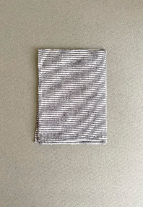 KITCHEN CLOTH - Grey White Pinstripe